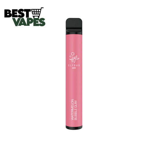 Watermelon Bubblegum Elf Bar 600 Puffs 20mg Reusable Vape Pod Kit