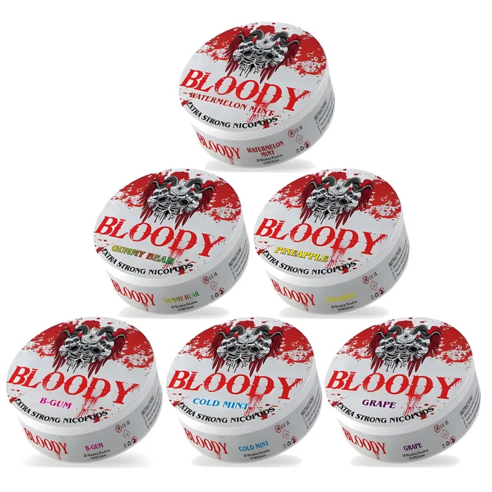 Bloody Nicotine Pouches – Slim, Tobacco-Free Snus | 10mg & 20mg