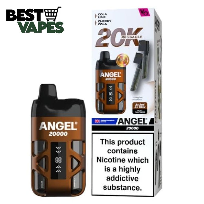 Box Of 5 Vapes Bar Angel 20000 Pod Kit | Best Price to buy Cola Lime / Cherry Cola DISPOSABLE PODS